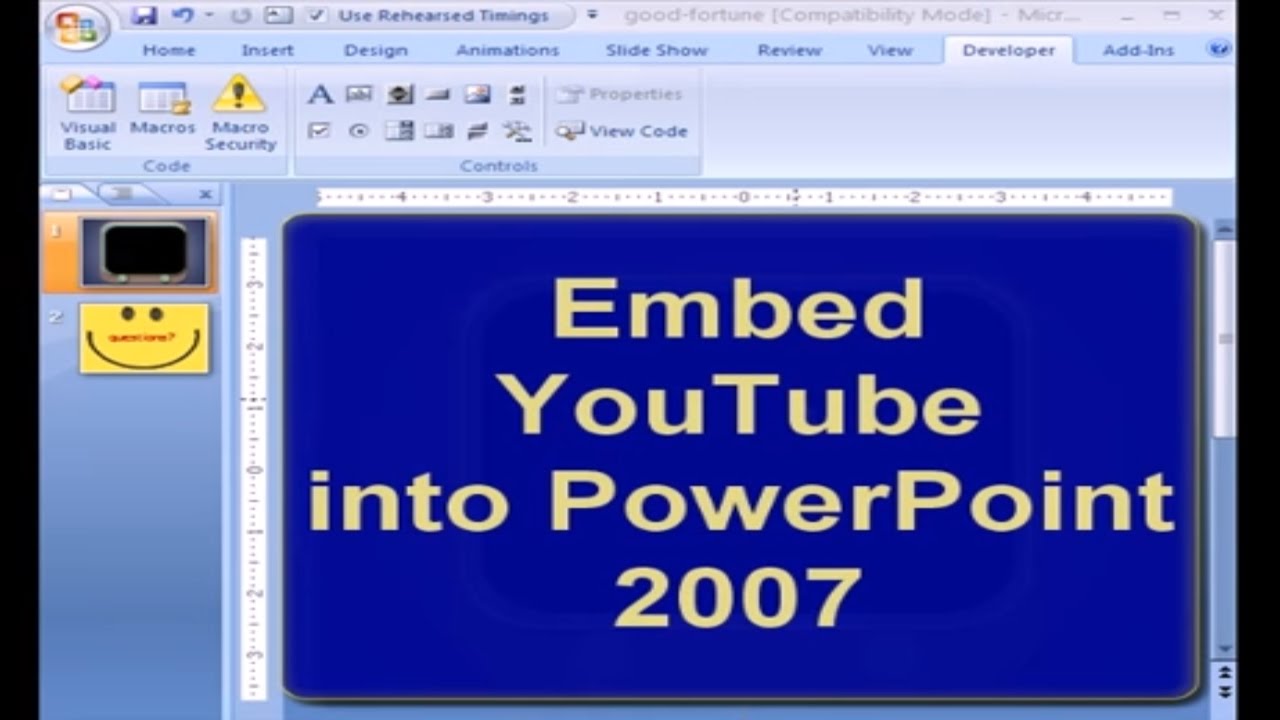 Save a youtube video to powerpoint